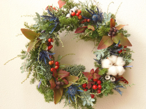 Christmas Blue Wreath 1枚目の画像