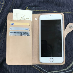 イタリアンレーザー iPhone 全機種  Google Android 手帳型  iPhoneケース 本革 4枚目の画像