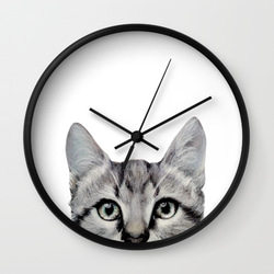 猫のイラスト置時計 猫のイラスト置時計