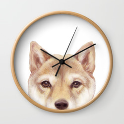 柴犬壁掛け時計 オリジナルイラスト 2枚目の画像