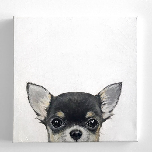 特別価格☆【原画】『ウミウシに乗って』（風景画 空の絵 チワワ 黒猫