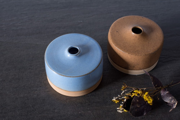 花瓶・陶器・焼き物・轆轤ろくろ・手作りの陶器・釉薬焼成・Purely 1枚目の画像