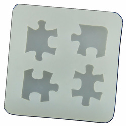 シリコンモールド型 新商品 4ピース パズル レジン パーツ レジン アクセサリー 素材 1枚目の画像