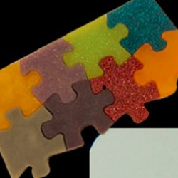 シリコンモールド型 新商品 4ピース パズル レジン パーツ レジン アクセサリー 素材 2枚目の画像