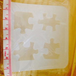 シリコンモールド型 新商品 4ピース パズル レジン パーツ レジン アクセサリー 素材 3枚目の画像
