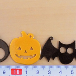 ハロウイン アクリルパーツ 5種類10個セット ハロウィン カボチャ/お化け アクセサリー パーツ ハンドメイド 手芸 3枚目の画像