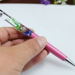 【ピンク】ハーバリウム用ボールペン１本 クリスタルペンパーツ　クリアボールペン 5枚目の画像