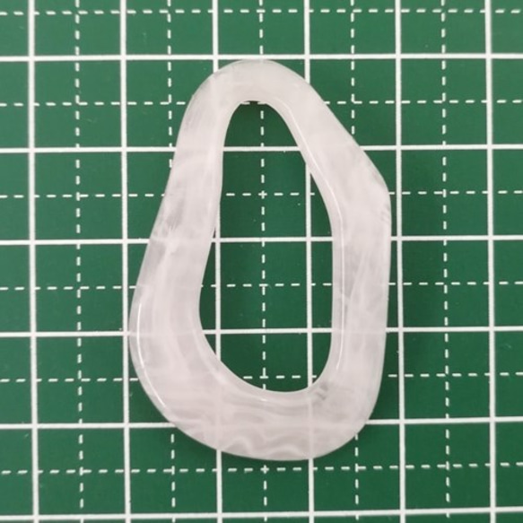 （acryl-04）アクリルパーツ 変形フープ パーツ 【クリアピンク ６個】 穴なし プラスチックパーツ アクリル 3枚目の画像