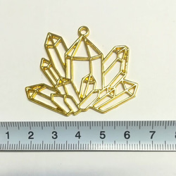 レジン 枠 （ 結晶 6枚）鉱石 クリスタル 枠 レジンパーツ レジン枠 空枠 2枚目の画像