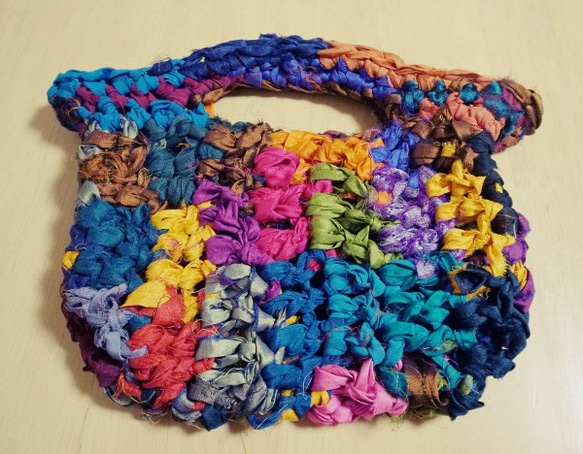 YI / Recycle Sari Silk Ribbons VivitMulti.Mix 3枚目の画像