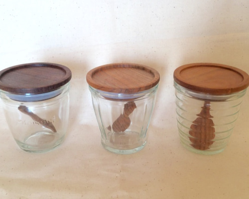 受注制作】モロゾフのプリンを食べた後にwood cap+を＃10 保存容器