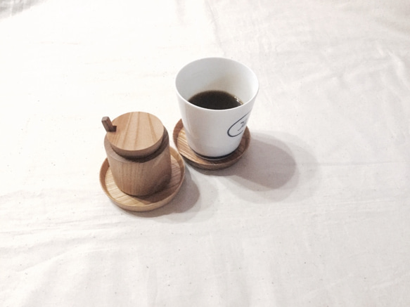 【受注制作】森のクマさんカフェからWood リトルポット 3枚目の画像