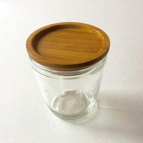受注制作】モロゾフのプリンを食べた後にwood capFを 保存容器