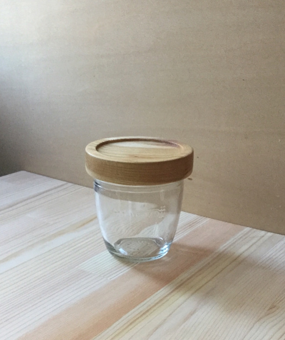 受注制作】モロゾフのプリンを食べた後にwood capをN 保存容器