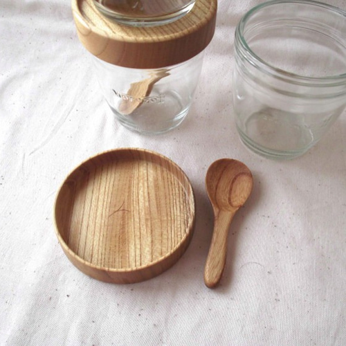 受注制作】モロゾフのプリンを食べた後にwood cap+をN+x3 保存容器