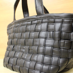 woven tote mini(leather) 2枚目の画像