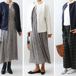 型紙 ノーカラージップアップブルゾン（表地）【838】 編み図