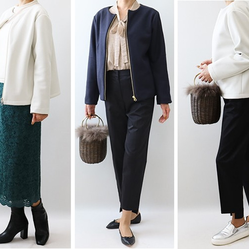 人気商品・限定商品ばかりの「超得 半額福袋」が販売開始 型紙 ノーカラージップアップブルゾン（表地）【838】 編み図 ジャケット・アウター