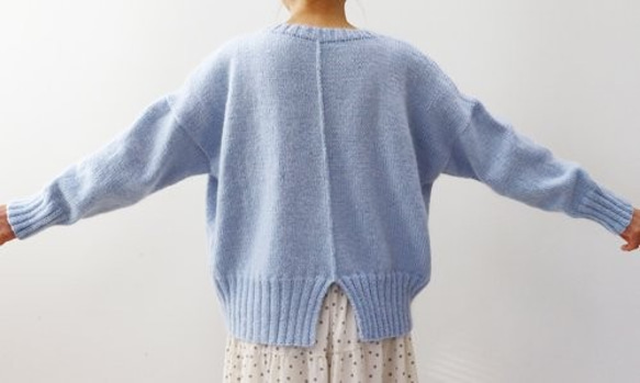 手編み製図　バックシームセーター【N51】 6枚目の画像