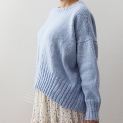 手編み製図　バックシームセーター【N51】 8枚目の画像