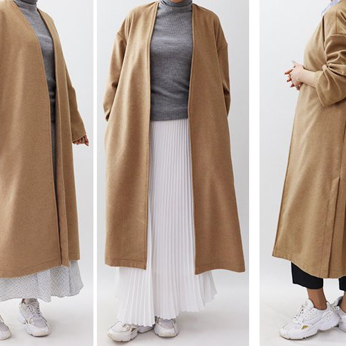 CITY ロングコート　ライトブラウン　ガウンコート　モヘヤ混　美品 新色追加／洗える／撥水加工】シレータフタ ロング ダウンコート