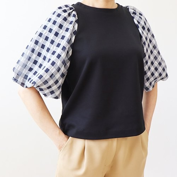 型紙 バルーンスリーブTシャツ【857】 編み図・パターン 布と型紙のお