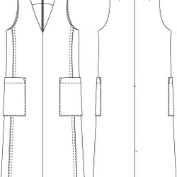 型紙　 ジャンパースカート（裏地） 2枚目の画像