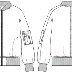 型紙　MA-1(表地） 2枚目の画像