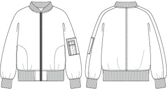 型紙　MA-1(表地） 2枚目の画像