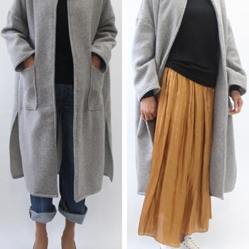 型紙 サイドスリットオーバーコート（表地） 型紙 布と型紙のお店