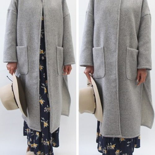 型紙 サイドスリットオーバーコート（表地） 型紙 布と型紙のお店