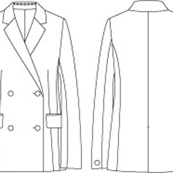 W圖案剪裁夾克[702]（外層材質） 第4張的照片