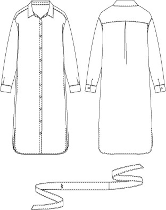 型紙　シャツワンピース【706】 2枚目の画像