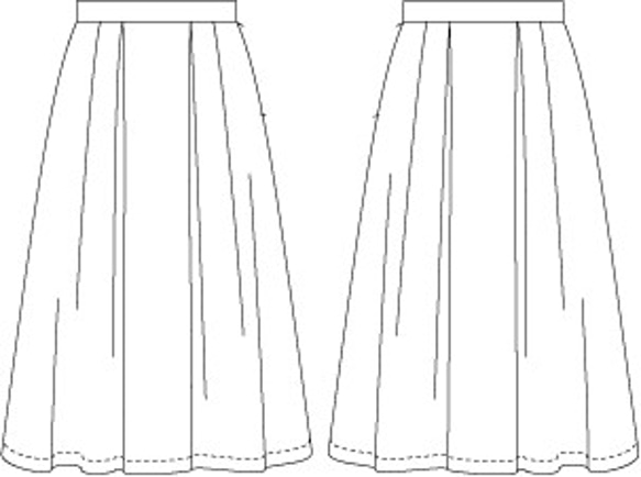 圖案褶裙 [760] 第3張的照片