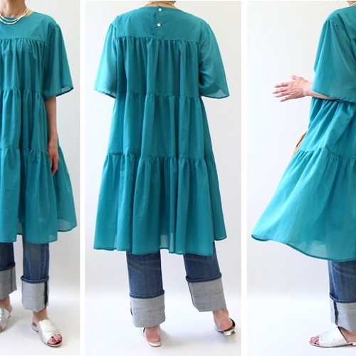 型紙 ティアードワンピース【779】 型紙 布と型紙のお店 クルール 通販