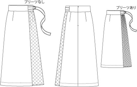 型紙　切り替えラップ風スカート【791】 10枚目の画像