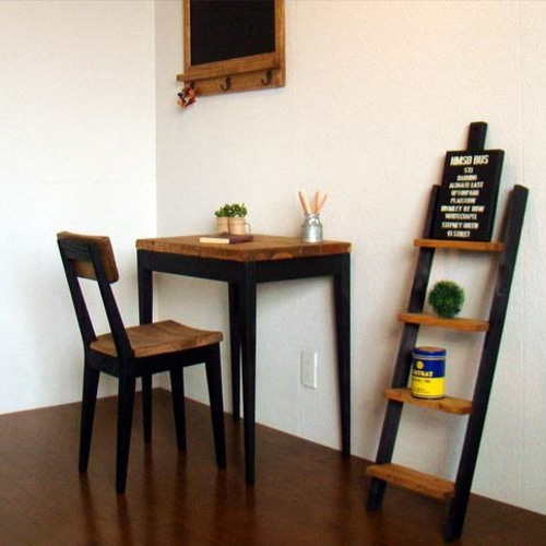 デスク・チェアセットＷ60　ツートン（天板ブラウン）脚テーパー デスク・チェアセットW60 ツートン（天板ブラウン）脚テーパー 机