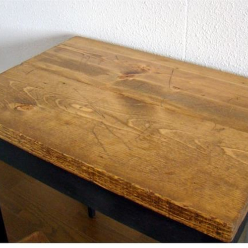 デスク・チェアセットＷ60　ツートン（天板ブラウン）脚テーパー デスク・チェアセットW60 ツートン（天板ブラウン）脚テーパー 机