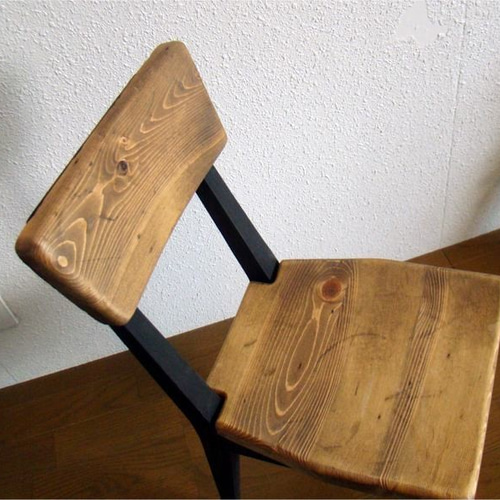 デスク・チェアセットW60ツートン（天板ブラウン）脚テーパー