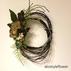 受注制作】ボタニカルリース ワイヤーアート ワイヤークラフト リース