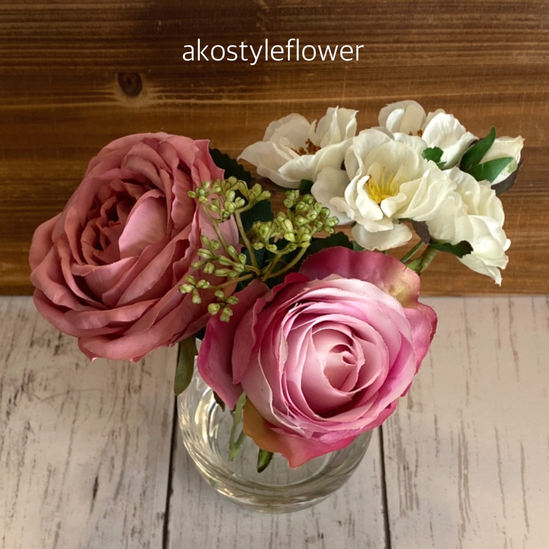 北一硝子/淡いローズピンクのフラワーベース・花瓶ガラス約38cm ピンク