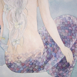 人魚の末娘 原画 透明水彩 4枚目の画像