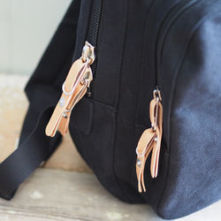 帆布リュックサック　クロ 7枚目の画像