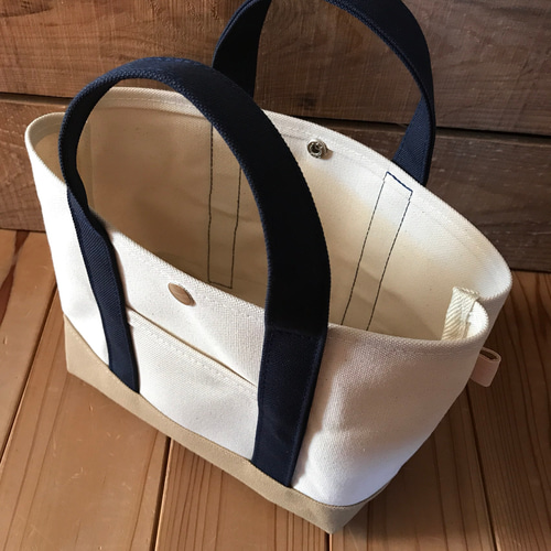 帆布Sトートバッグ キナリ×ベージュ×コン トートバッグ 63CANVAS