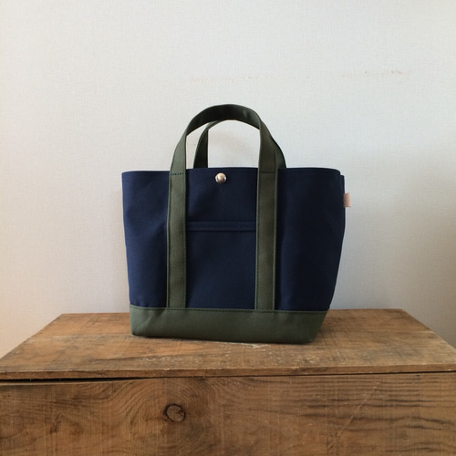 帆布トートバッグ　花柄　ハンドメイド