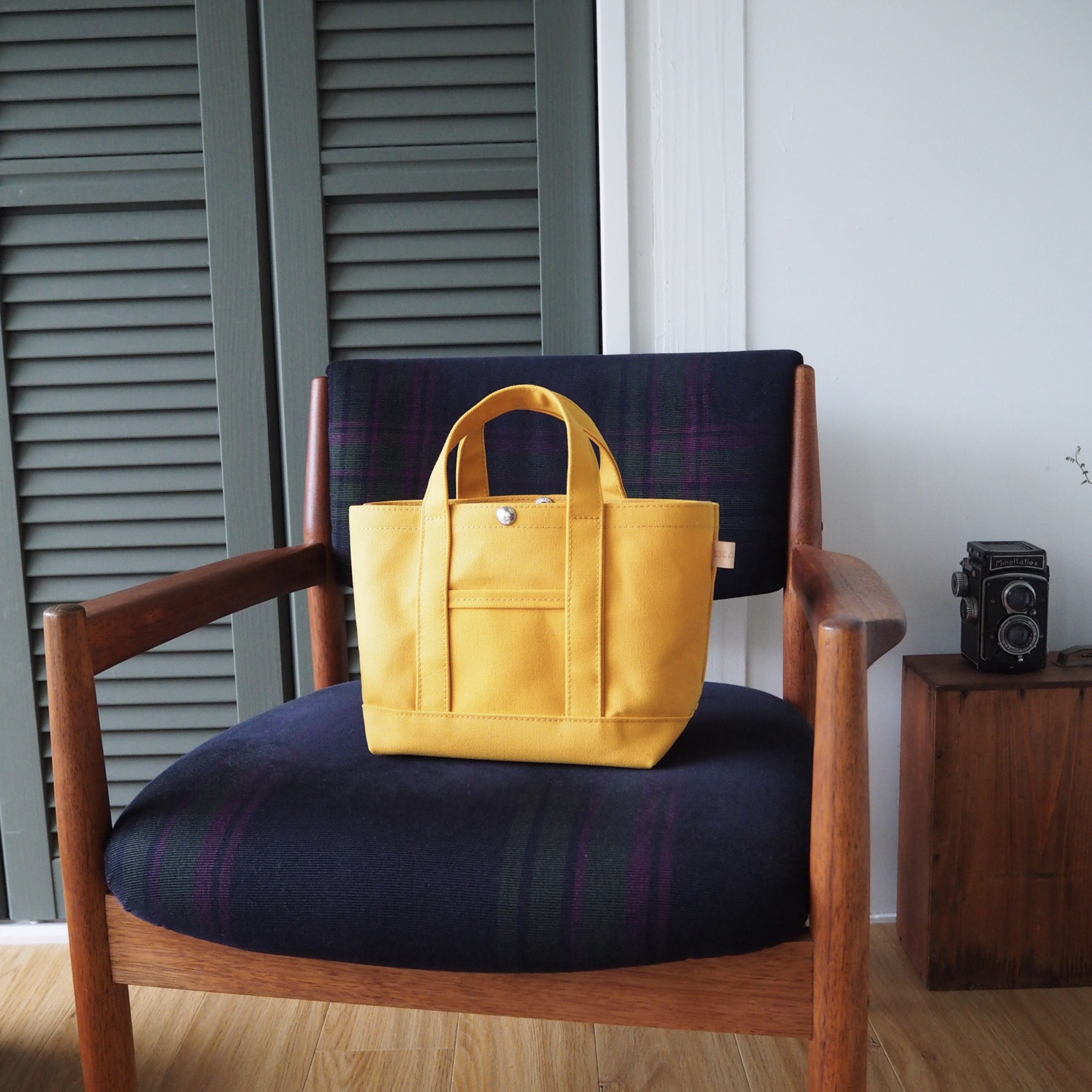 帆布Sトートバッグ　マスタード