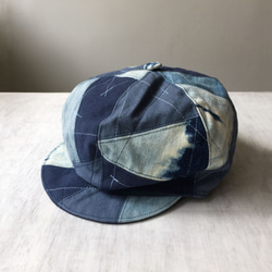【訂製】淺藍色系帽子 / 丹寧 / 報童帽 / 古著風格 第3張的照片