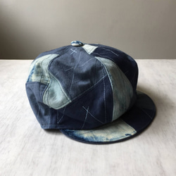 【訂製】淺藍色系帽子 / 丹寧 / 報童帽 / 古著風格 第4張的照片