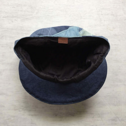 【訂製】淺藍色系帽子 / 丹寧 / 報童帽 / 古著風格 第6張的照片