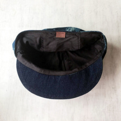 【訂製】深藍色系帽子 / 丹寧 / 報童帽 / 古著風格 第6張的照片